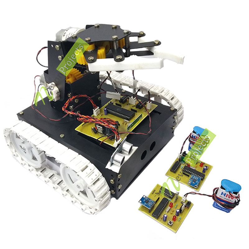 Motion Controlled Pick & Place rf Robotic Vehicle