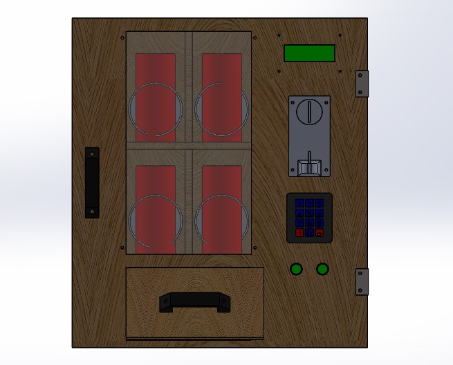 4 Slot Coin Operated Cola Vending Machine